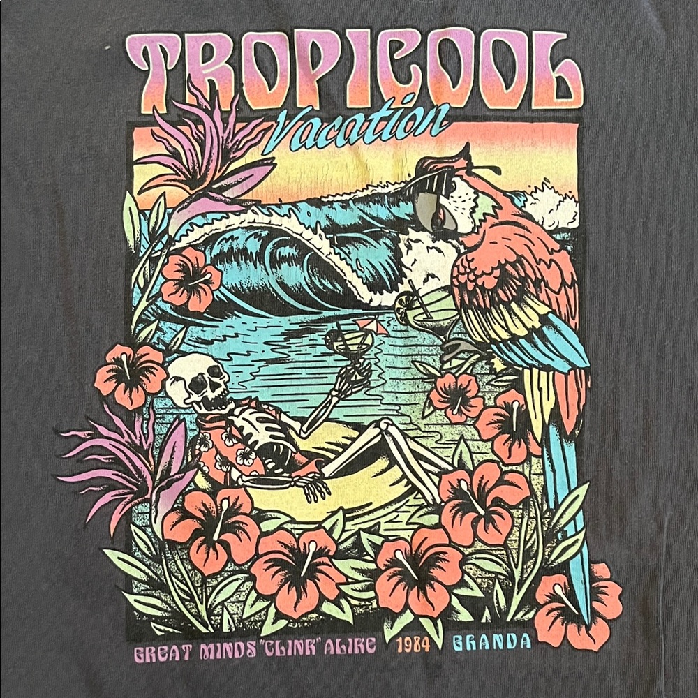 Ghanda Kids Vintage wash Tropicool Tee - Picture 4 of 4